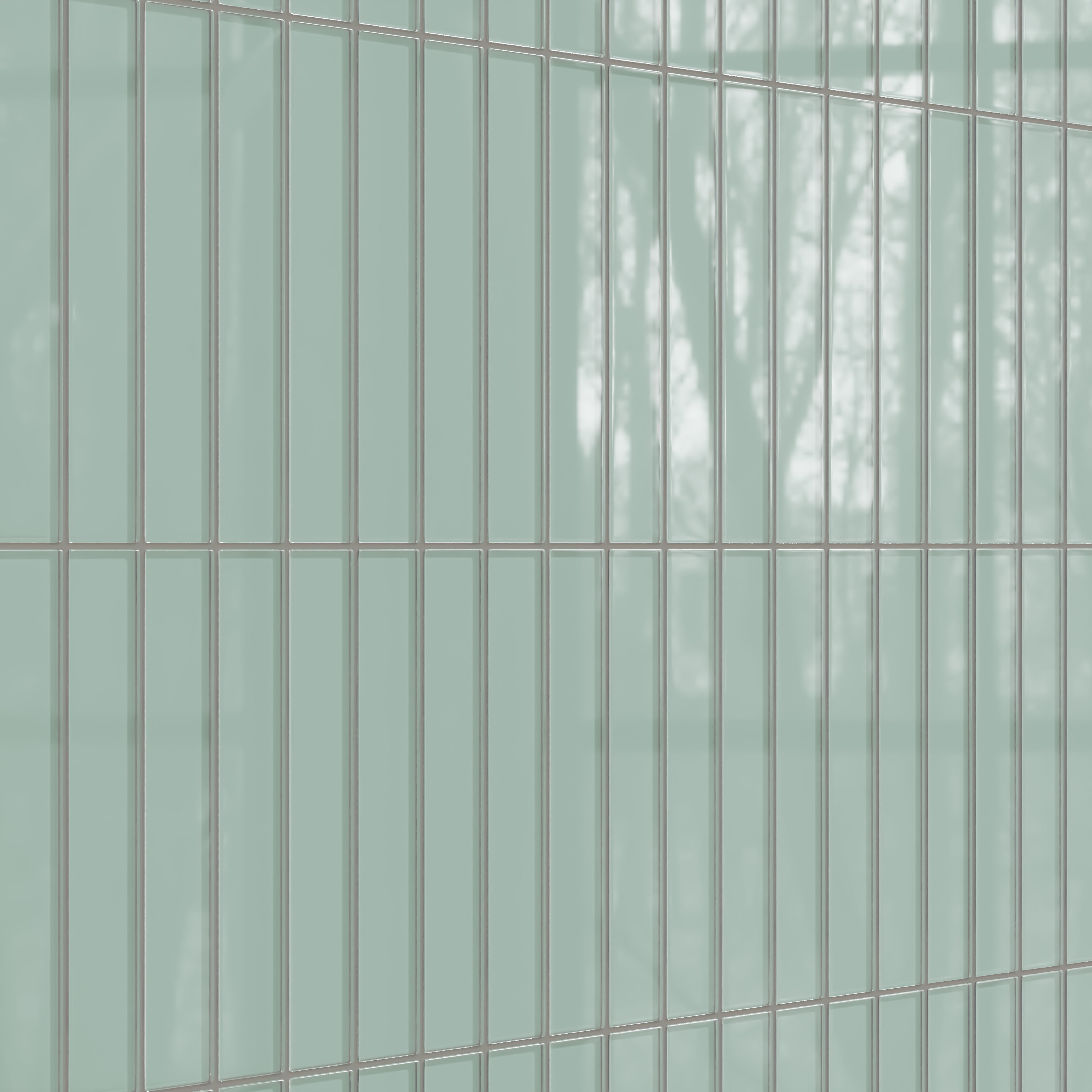 2x12 Glass Tile in Kingfisher Gloss