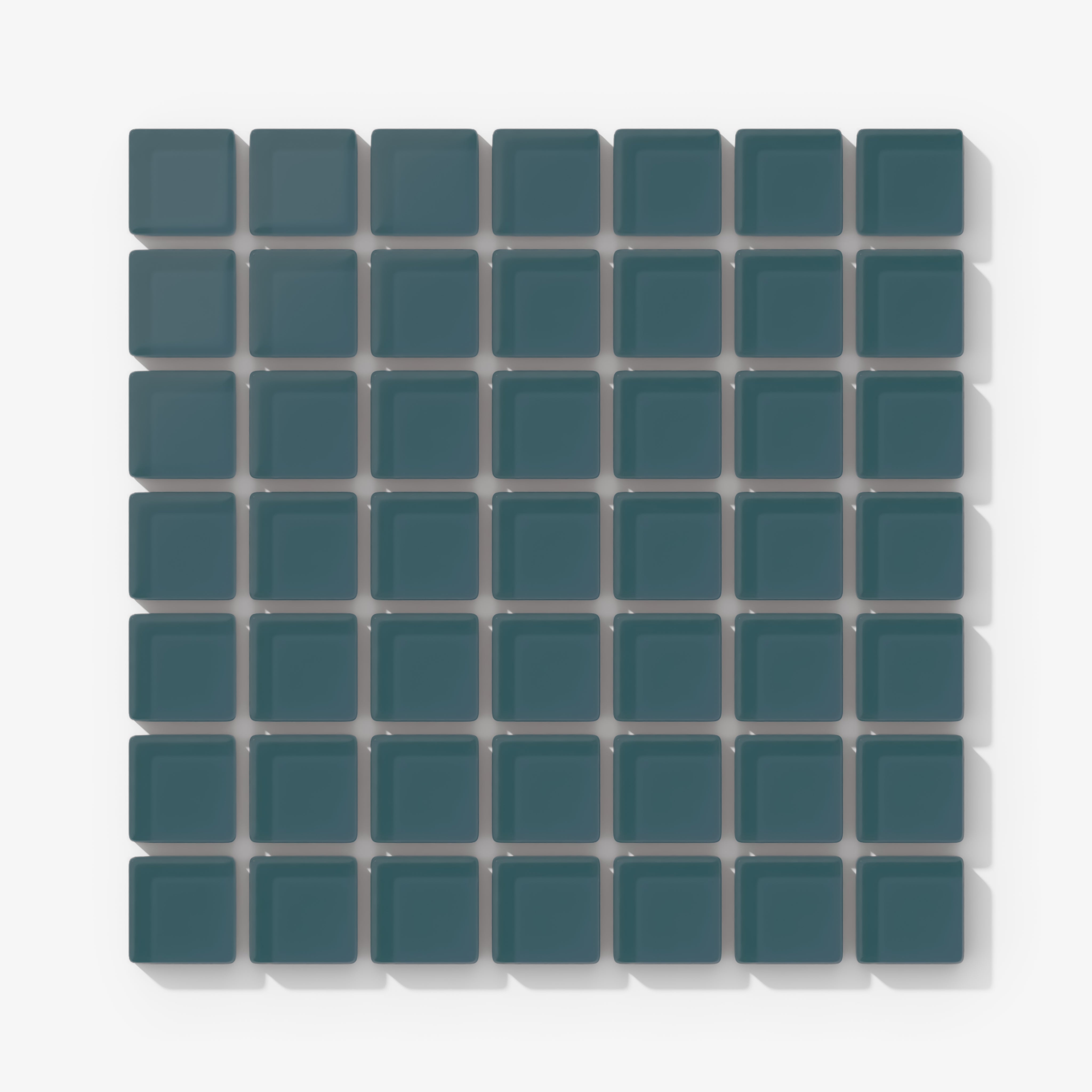 1x1 Straight Set Sheeted Glass Mosaic Tile in Magpie Matte