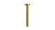 Contour & Foundry 8" Straight Shower Arm with Flange in French Brass