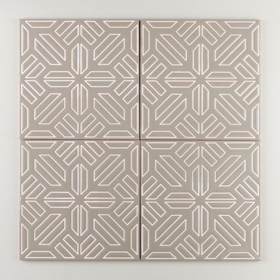 8x8 Handpainted Sample Snow Flower  in Green Motif
