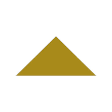 6" Triangle Original Ceramic Tile in Mustard Seed Gloss