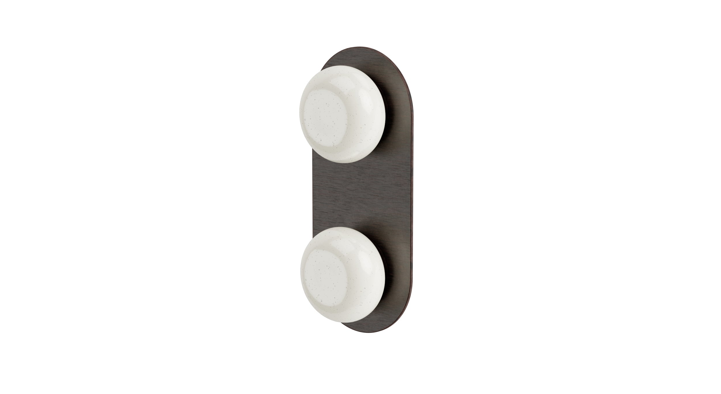 Foundry Two Handle Wall Mount Shower Trim with Pebble Ceramic Knob Handles in Antique Bronze
