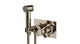 Emerson One Handle Wall Mount Bidet Trim with Defined Cross Handle in Polished Nickel