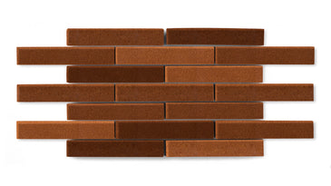 1x6 Half Offset Sheeted Original Ceramic Mosaic Tile in Antique