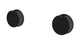 Foundry Two Handle Wall Mount Bath Trim with Barrel Knob Handles in Matte Black