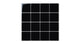 3x3 Straight Set Sheeted Natural Press Ceramic Mosaic Tile in Bone Black Gloss