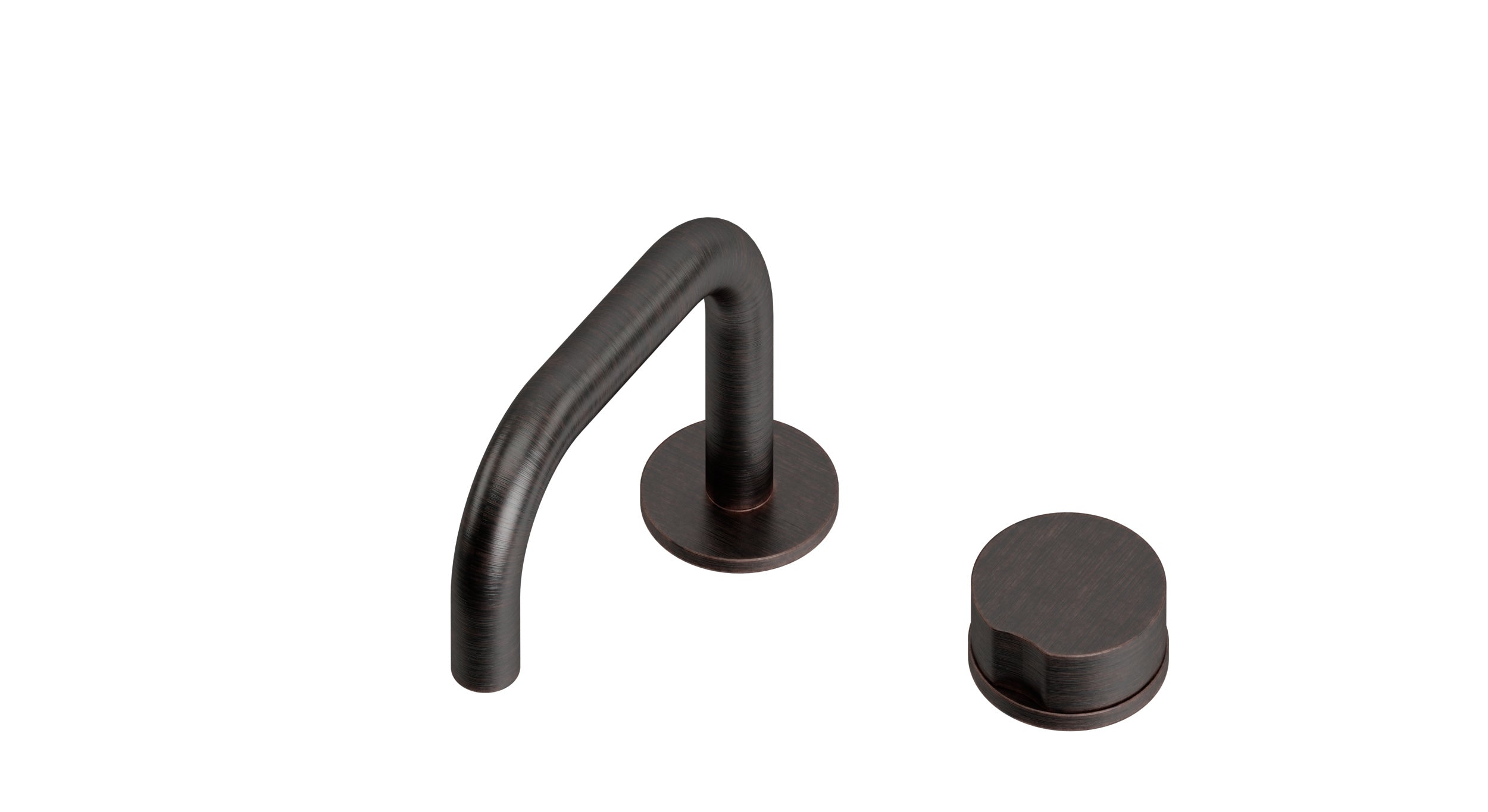 Foundry One Handle Deck Mount Squaretop Lavatory Faucet with Barrel Knob Handle