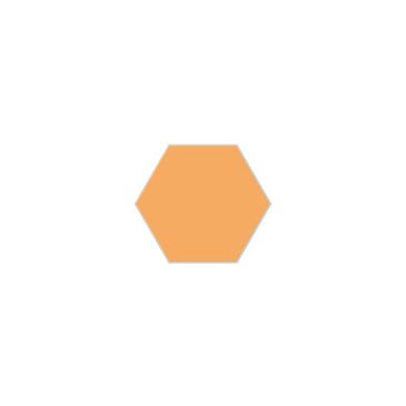4" Hexagon Original Ceramic Tile in Koi Matte
