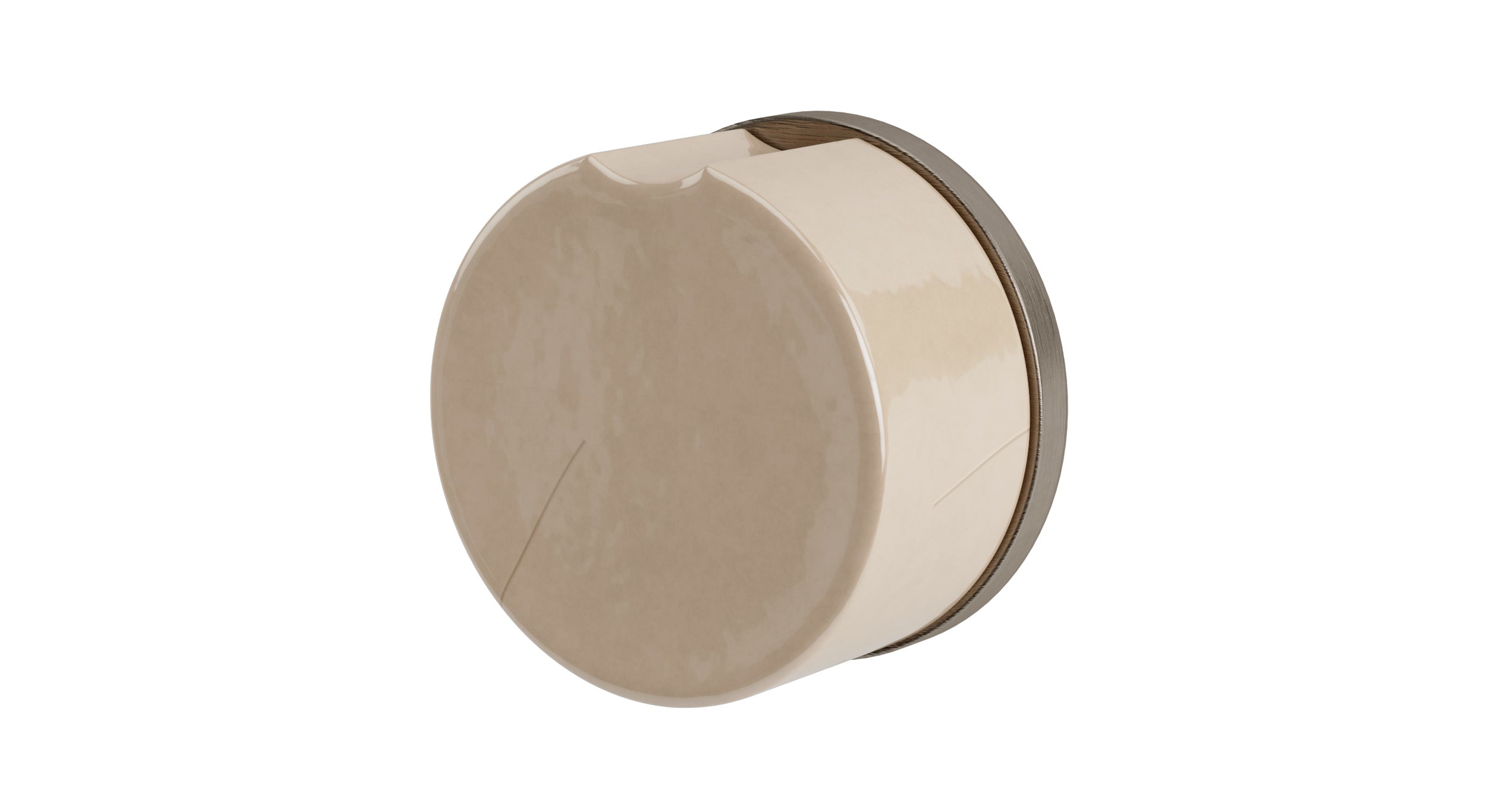 Foundry One Handle Wall Mount Diverter/Volume Control Shower Trim with Groove Ceramic Knob Handle in Antique Nickel