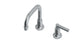 Emerson One Handle Deck Mount Squaretop Lavatory Faucet with Classic Lever Handle in Satin Chrome