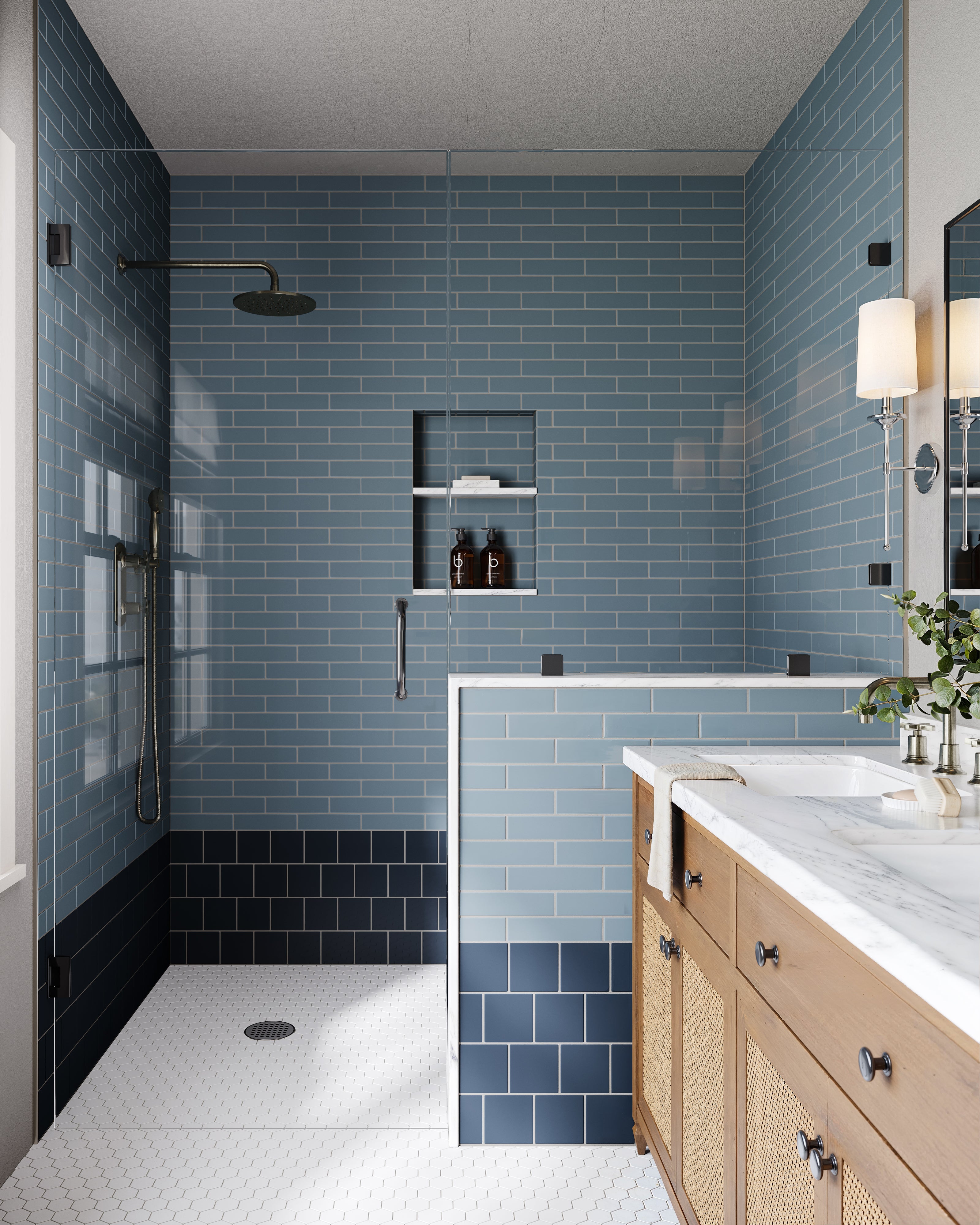 4x4 Original Ceramic Tile in Navy Blue Matte