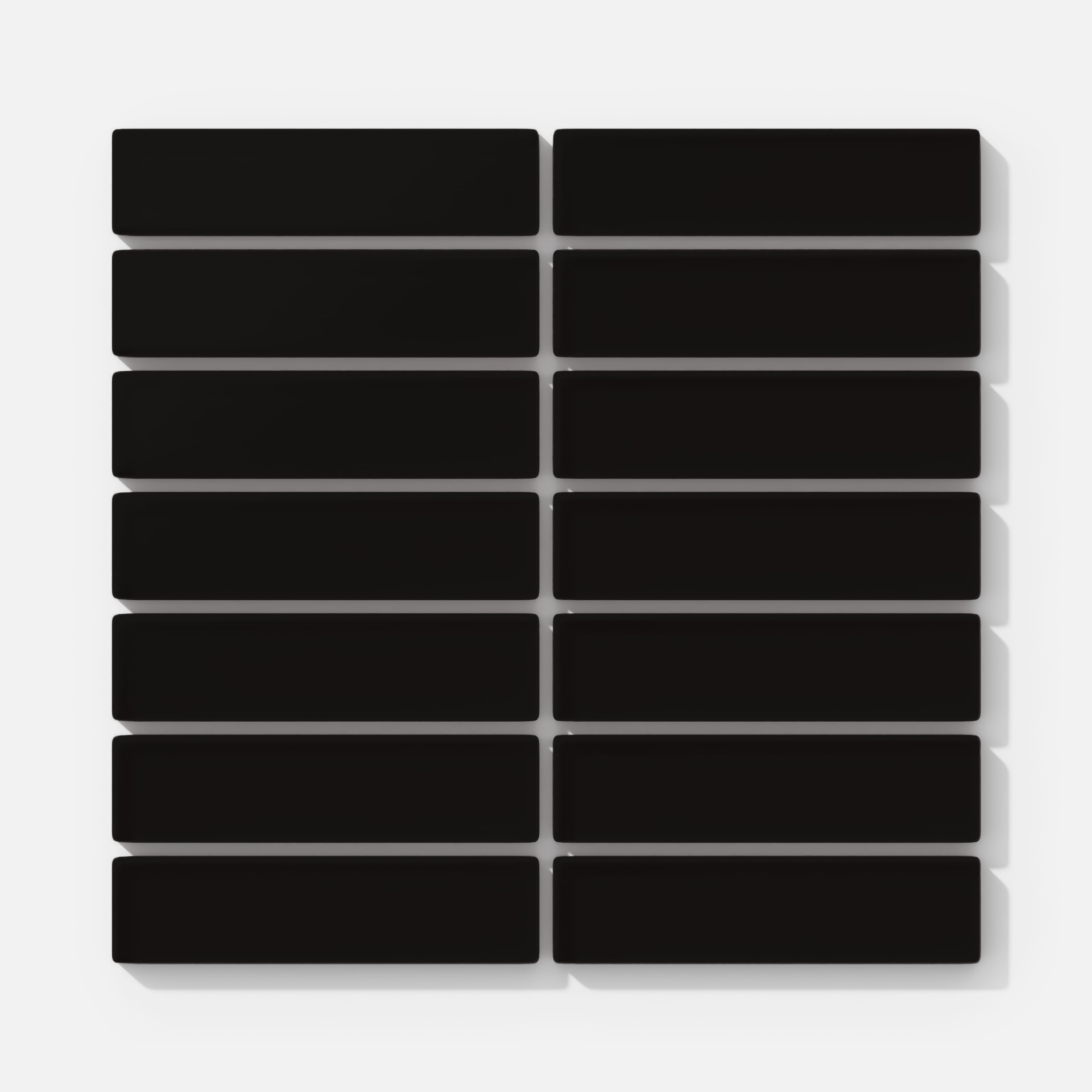 Factory Sale 1x4 Straight Set Sheeted Glass Mosaic Tile in Condor Matte