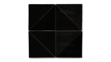 6" Triangle Original Ceramic Tile in Raven Gloss
