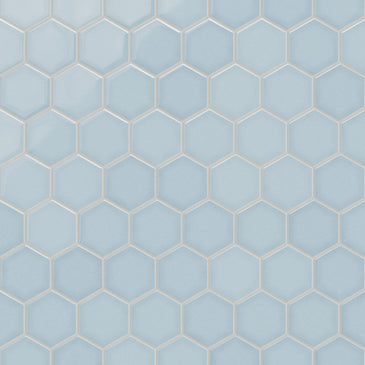 4" Hexagon Original Ceramic Tile in Crater Lake Gloss