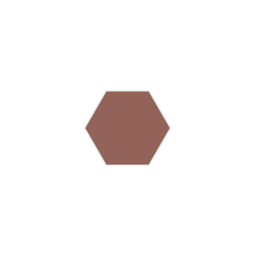 4" Hexagon Original Ceramic Tile in Mauve Matte
