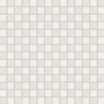 1x1 Checkerboard Sheeted Original Ceramic Tile in Calcite Matte & Feldspar Matte