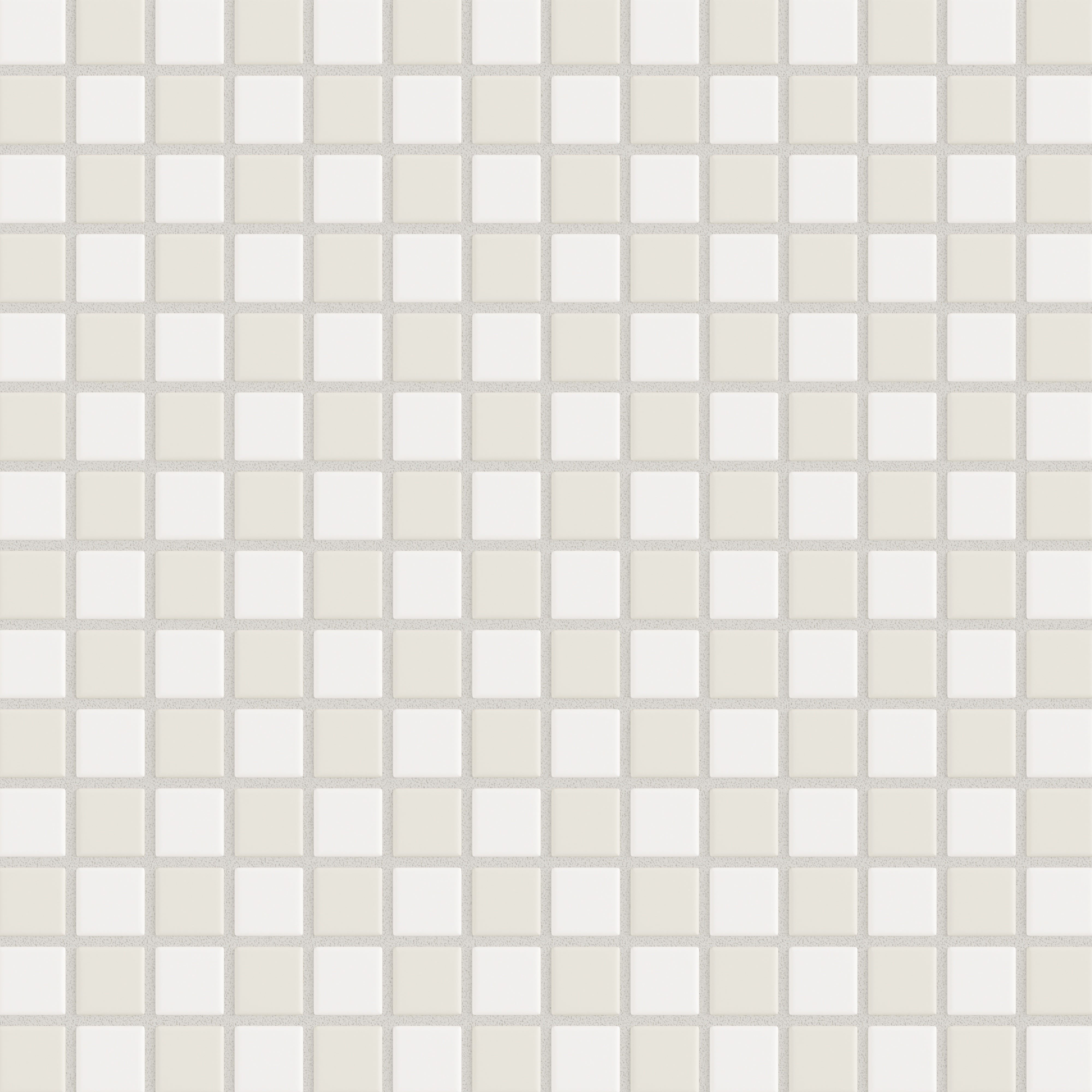 1x1 Checkerboard Original Ceramic Tile in Calcite Matte & Feldspar Matte