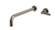Flatiron One Handle Wall Mount 12" Lavatory Faucet with Linear Lever Handle in Antique Nickel