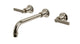 Emerson Two Handle Wall Mount 10" Lavatory Faucet with Classic Lever Handles in Polished Nickel