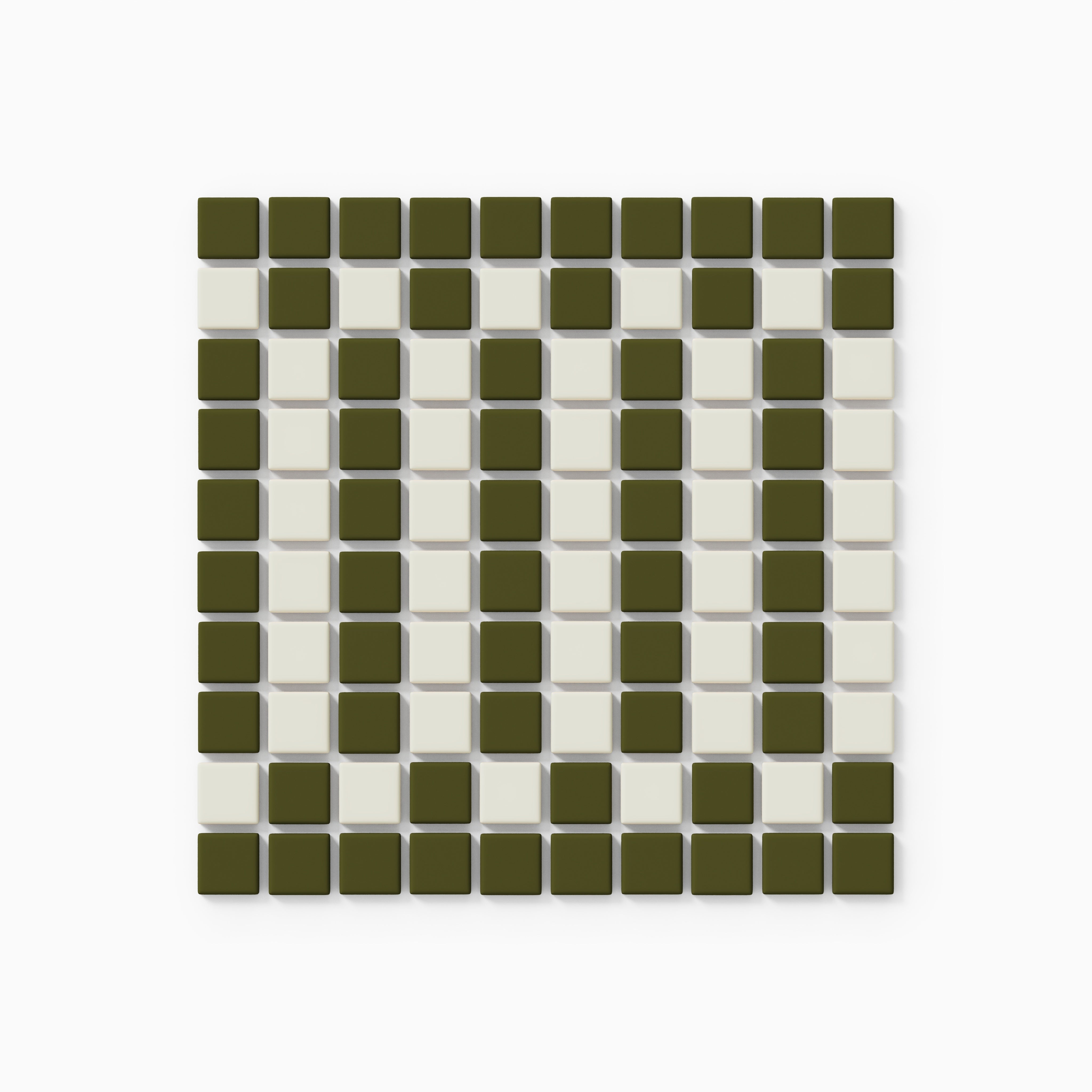 1x1 Ribbon Border Sheeted Original Ceramic Tile in Celadon Matte