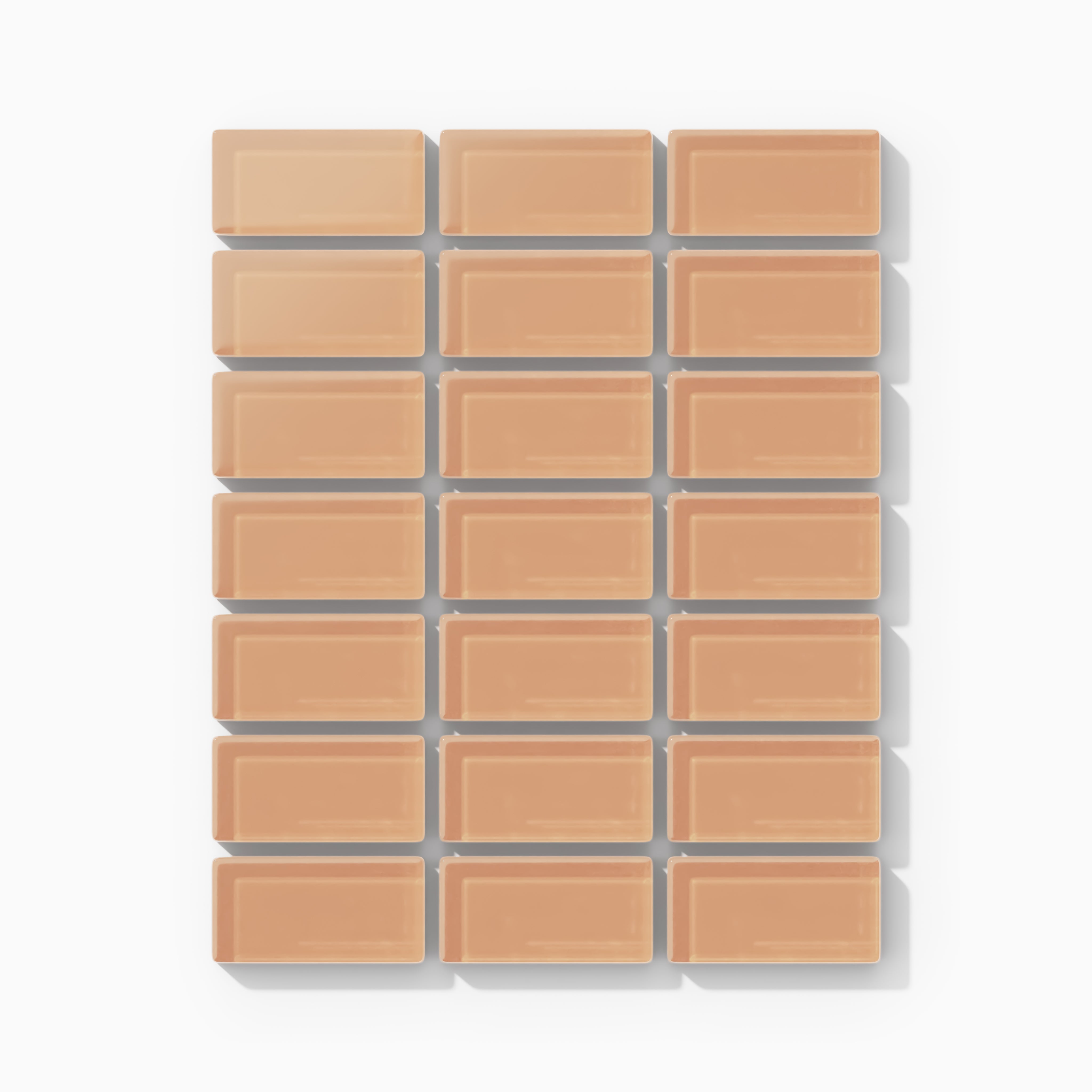 1x2 Straight Set Sheeted Glass Mosaic Tile in Carolina Wren Matte