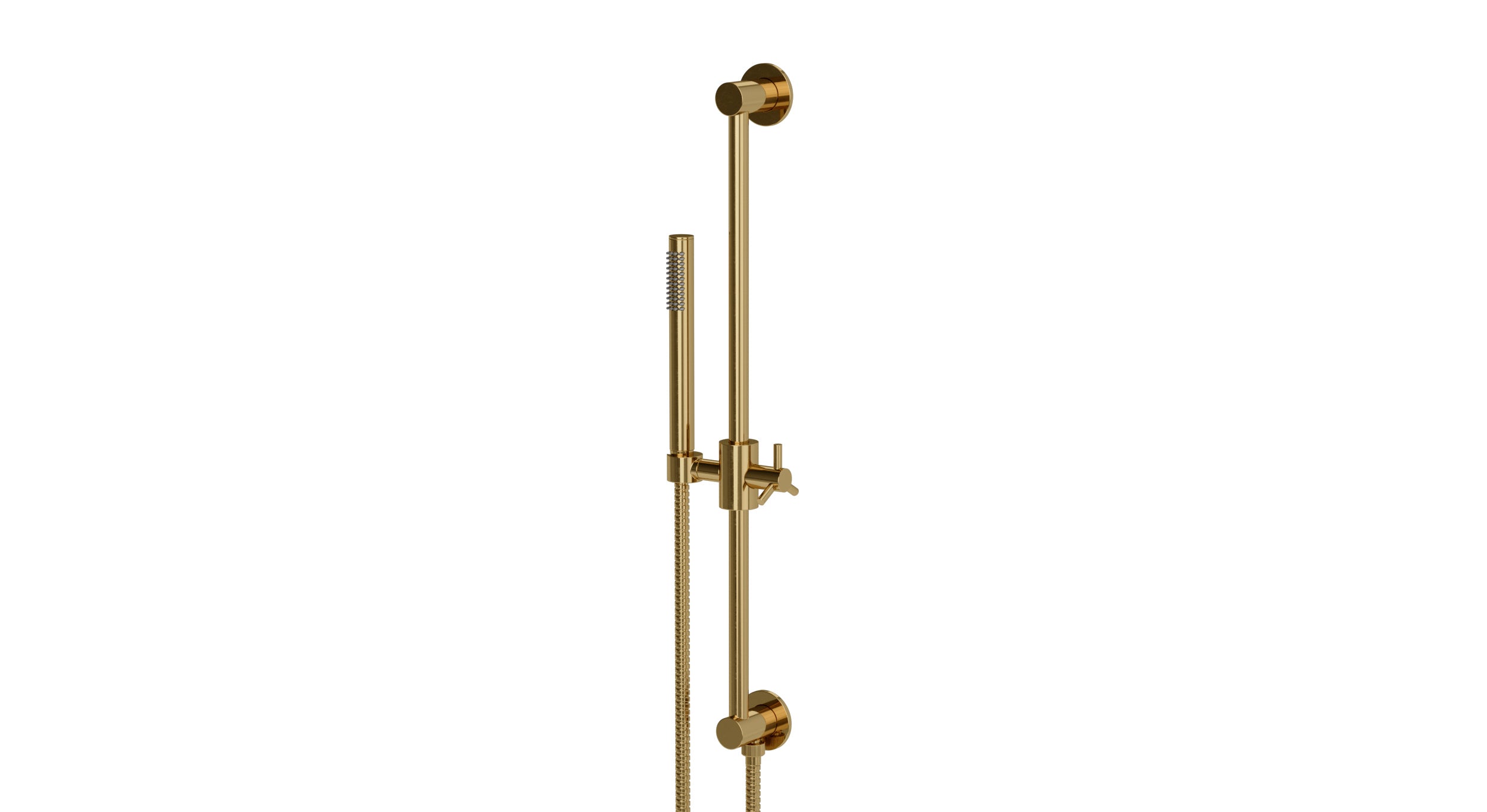 Contour & Foundry Positioning Bar Kit - Less Hand Shower in Uncoated Polished Brass