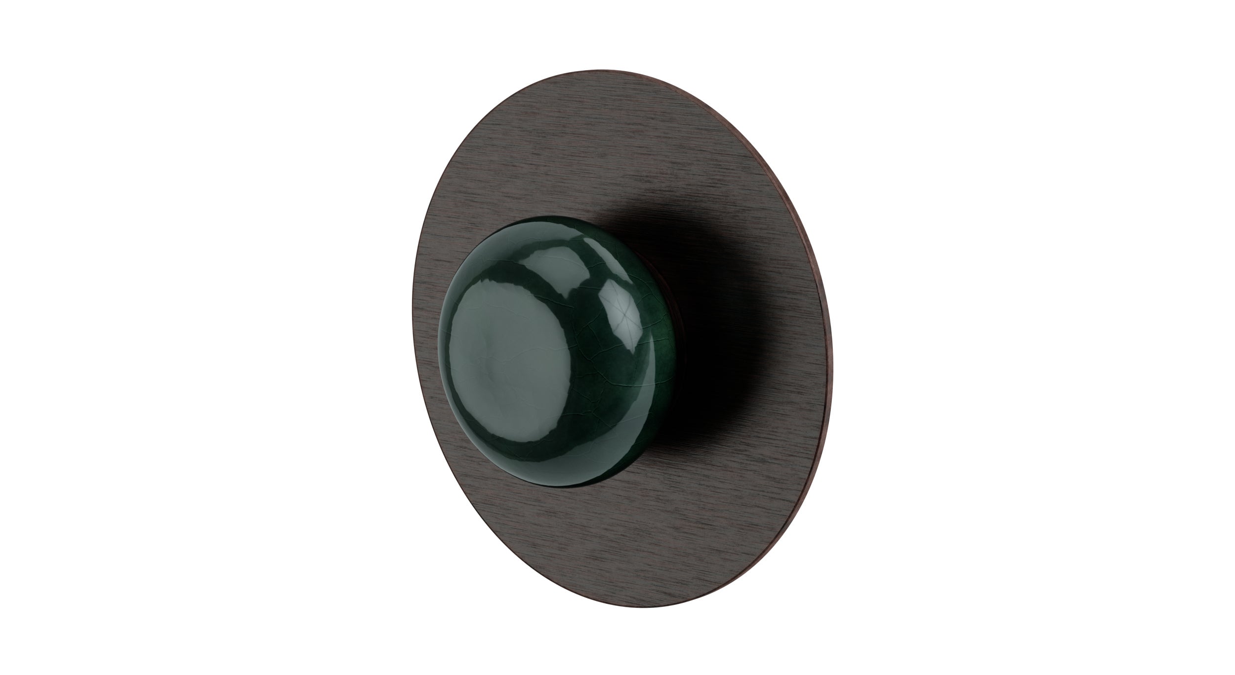 Foundry One Handle Wall Mount Shower Trim with Pebble Ceramic Knob Handle in Antique Bronze