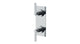 Flatiron Two Handle Wall Mount Shower Trim with Linear Lever Handles in Polished Chrome