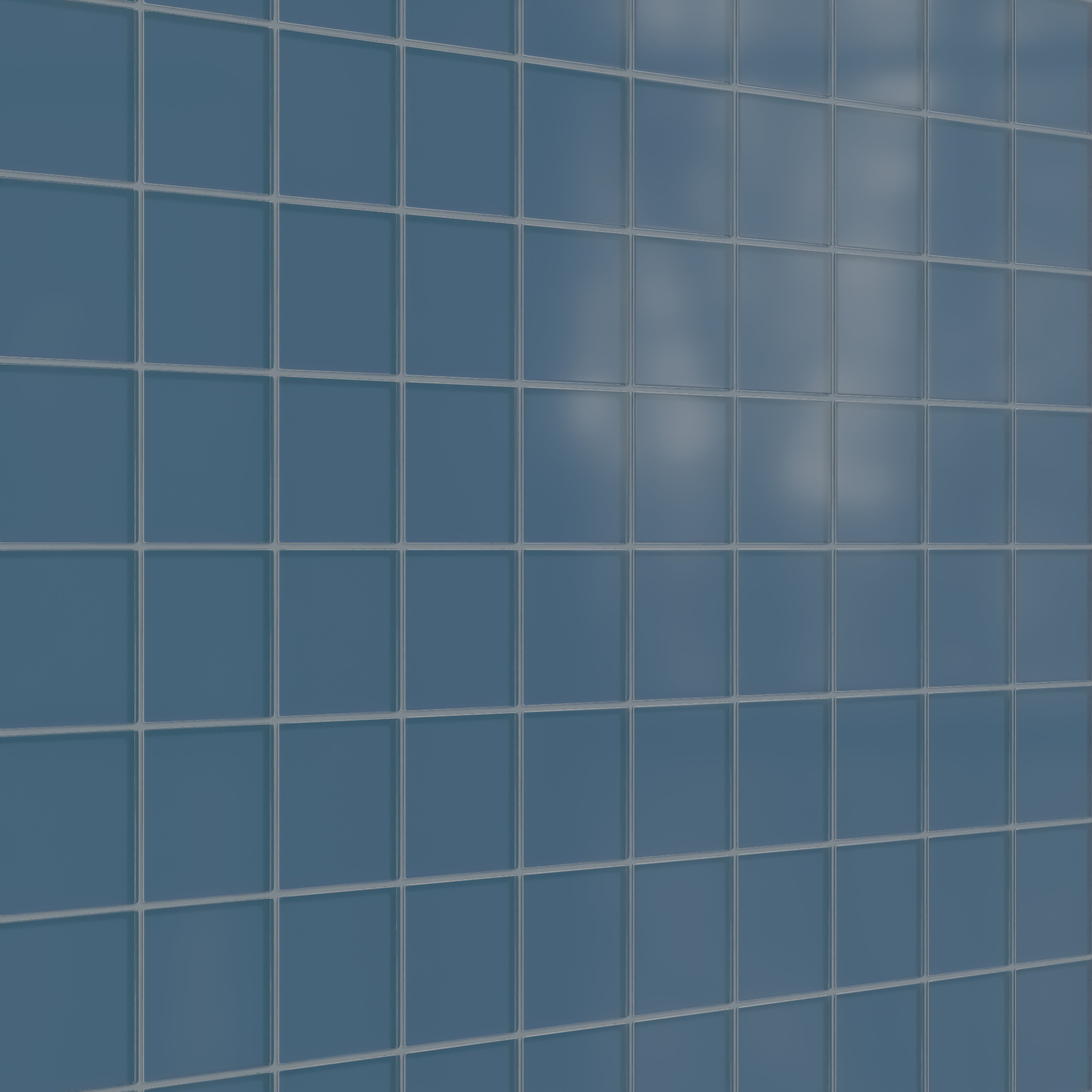 4x4 Glass Tile in Blue Jay Matte