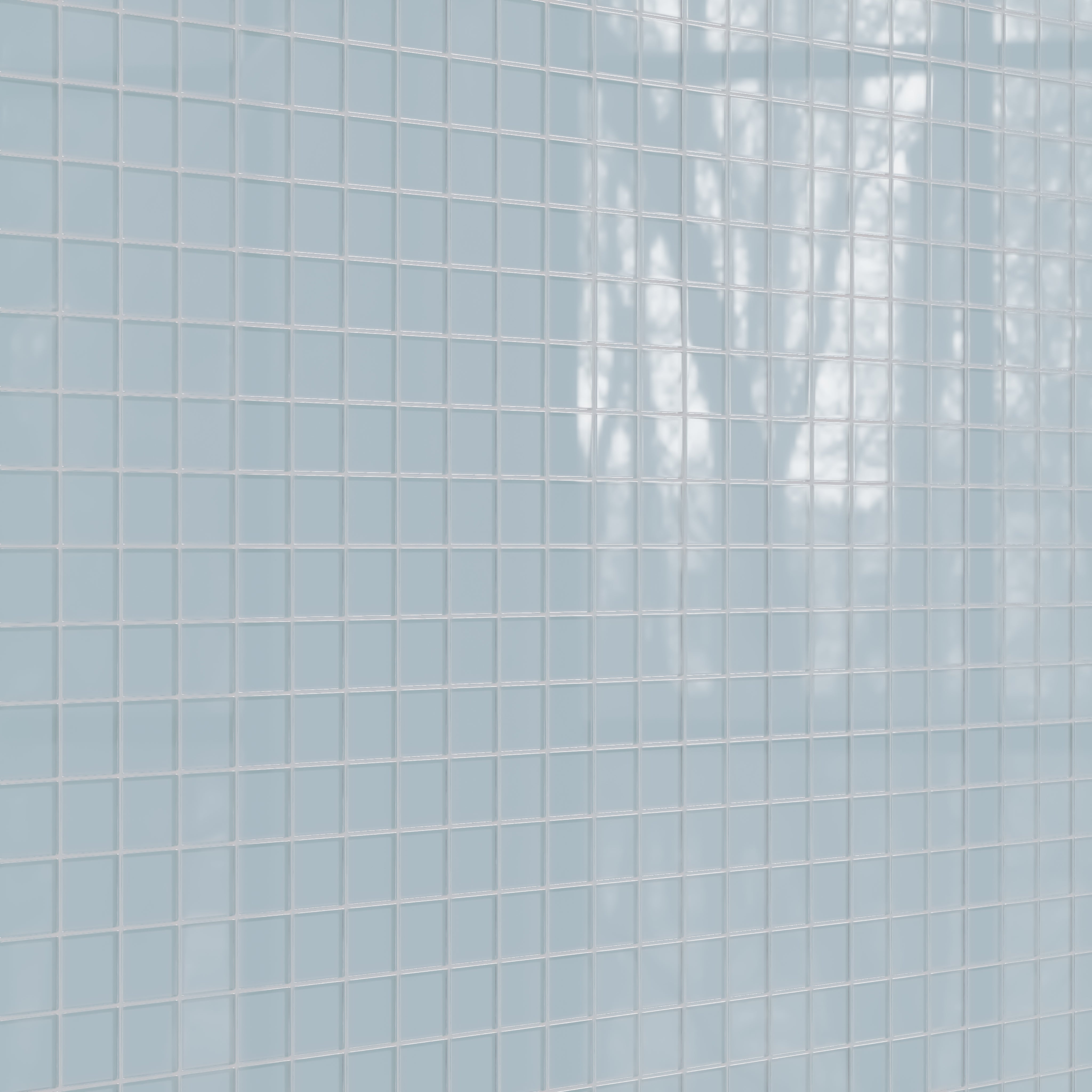 3x3 Straight Set Sheeted Glass Mosaic Tile in Partridge Gloss