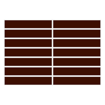 1x6 Straight Set Sheeted Original Ceramic Mosaic Tile in Amber