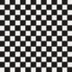 1x1 Checkerboard Sheeted Original Ceramic Tile in Calcite Matte & Raven Matte
