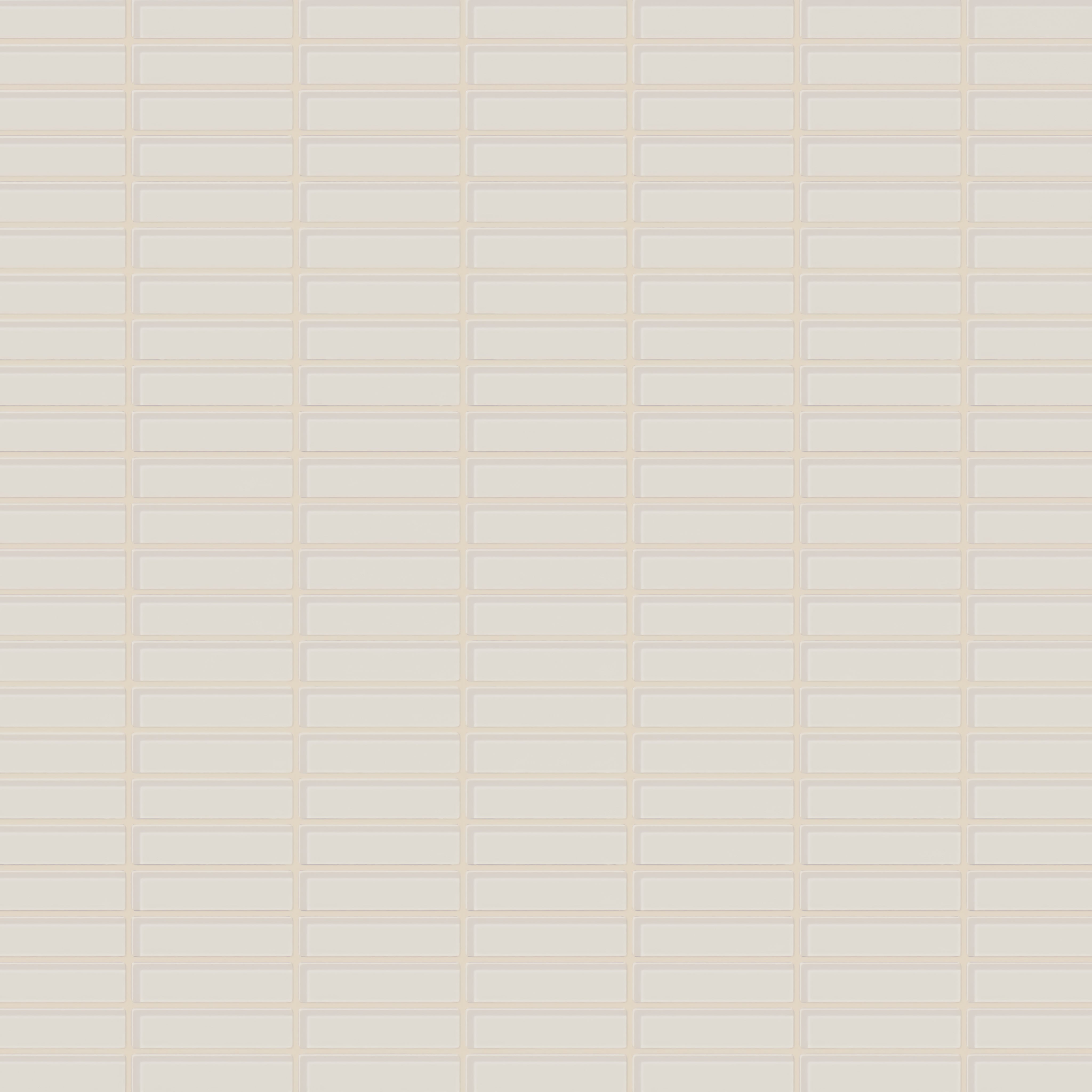 1x4 Straight Set Sheeted Glass Mosaic Tile in Dove Gloss