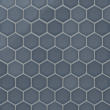 4" Hexagon Original Ceramic Tile in Nautical Gloss