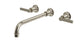 Emerson Two Handle Wall Mount 12" Lavatory Faucet with Classic Lever Handles in French Nickel