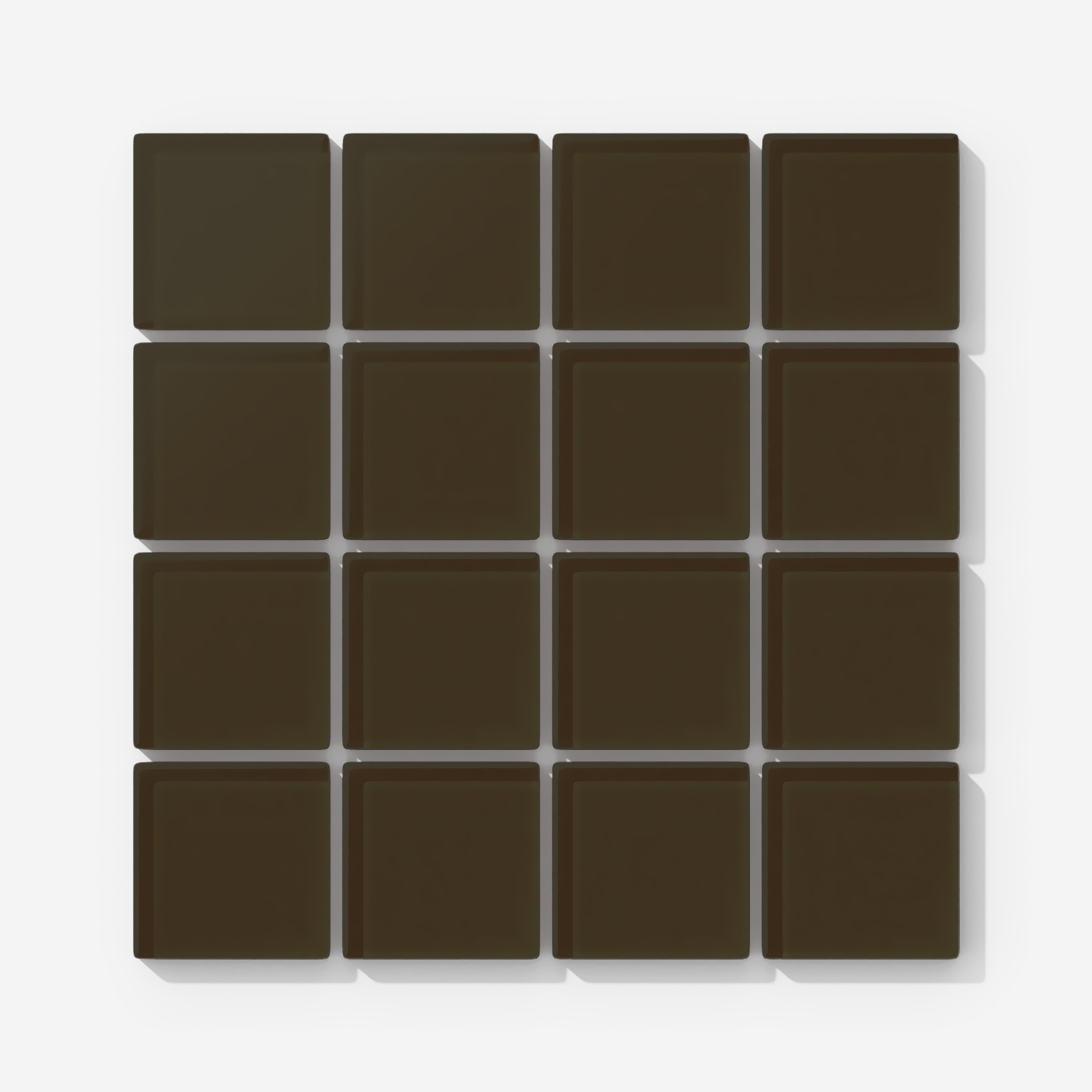 2x2 Straight Set Sheeted Glass Mosaic Tile in Osprey Matte