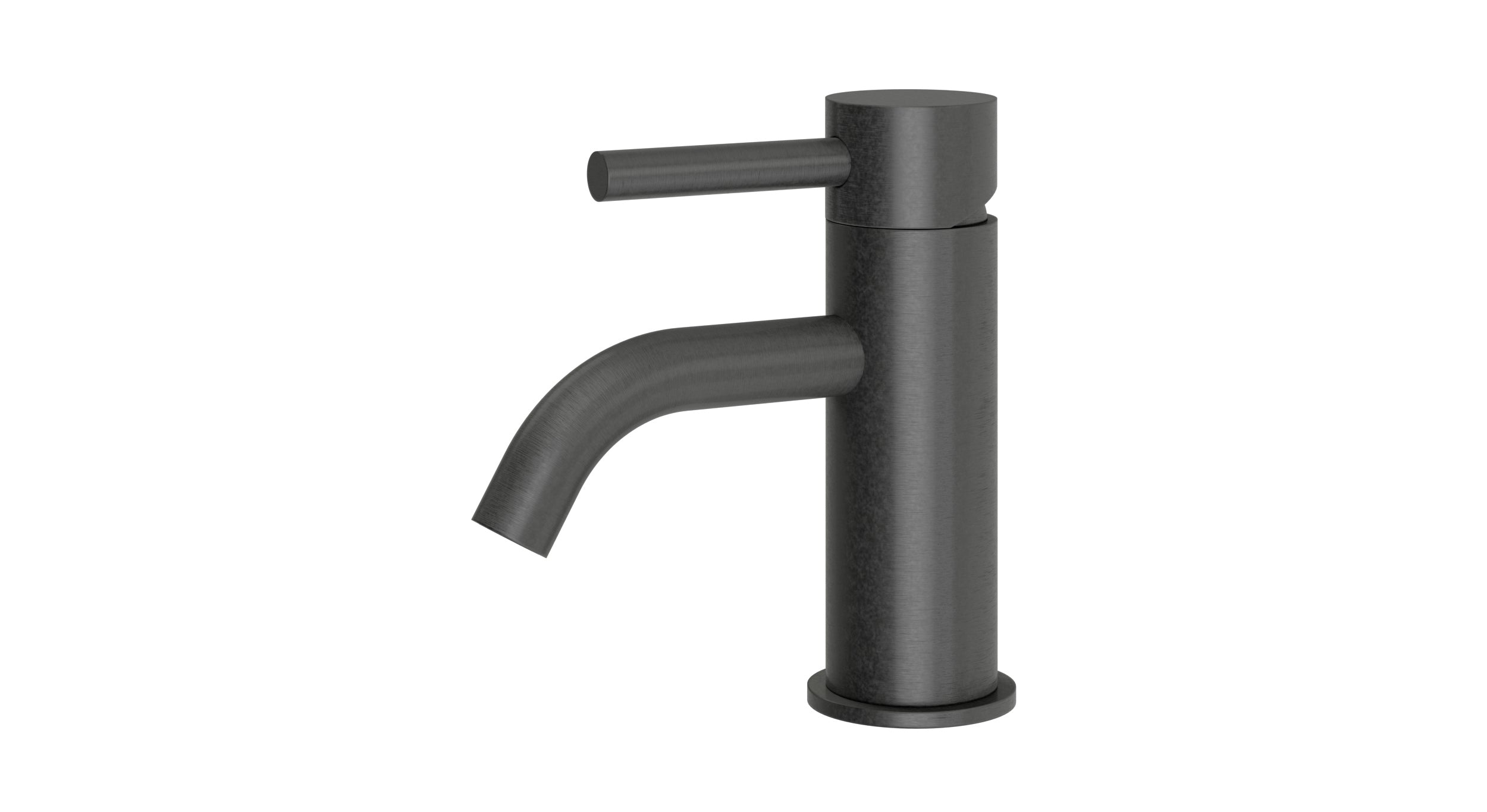 Contour One Handle Deck Mount Monoblock Lavatory Faucet with Soft Lever Handle