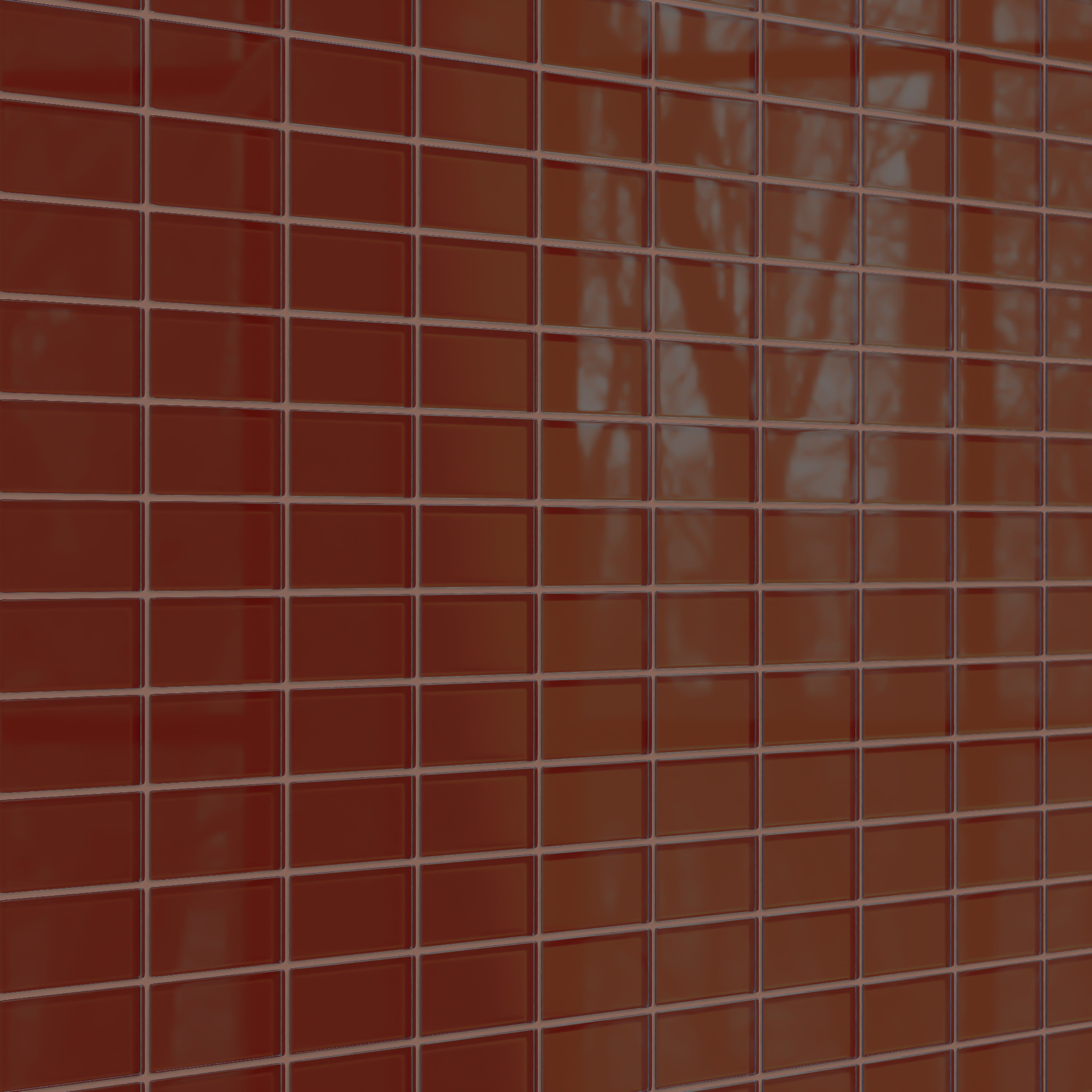 2x4 Straight Set Sheeted Glass Mosaic Tile in Pheasant Gloss
