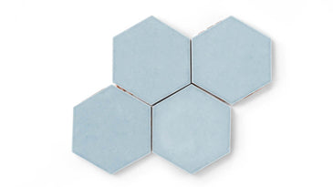 6" Hexagon Original Ceramic Tile in Crater Lake Gloss