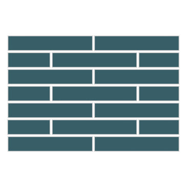 1x6 Half Offset Sheeted Original Ceramic Mosaic Tile in Mackerel