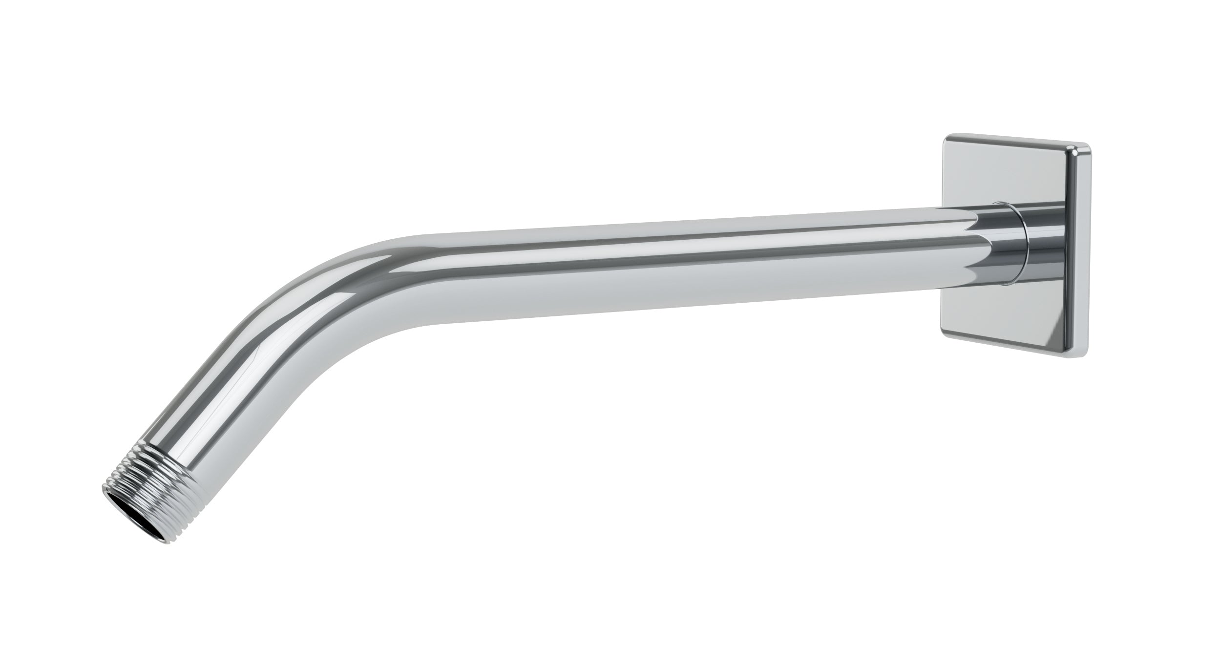 Flatiron 45-Degree 12" Shower Arm with Flange in Polished Chrome