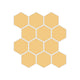 2" Hexagon Sheeted Original Ceramic Mosaic Tile in Haystack Matte