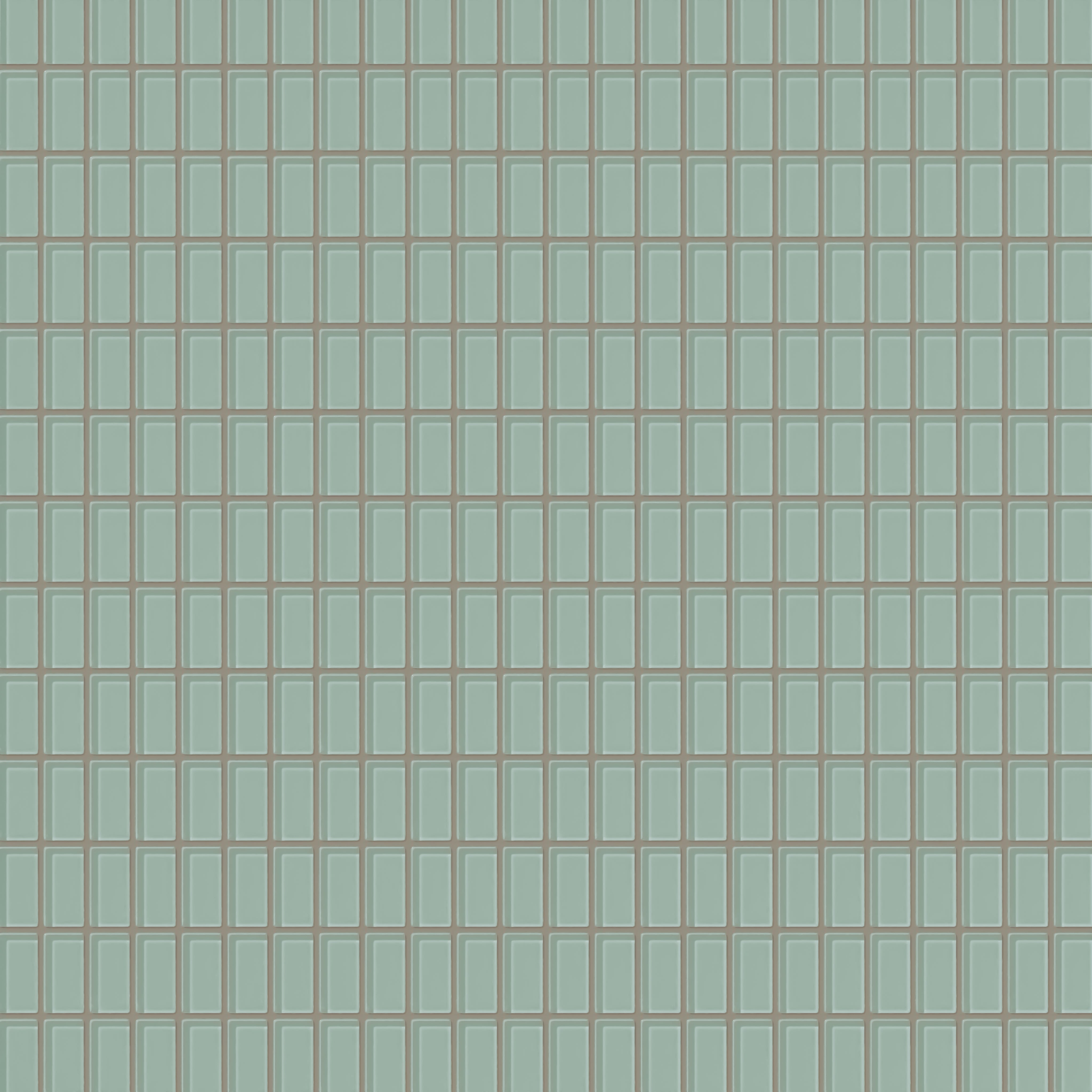 1x2 Straight Set Sheeted Glass Mosaic Tile in Kingfisher Gloss