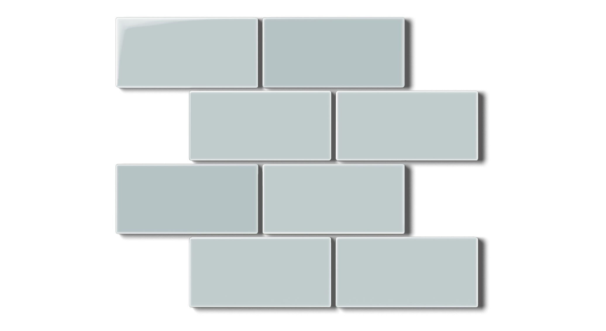 2x4 Half Offset Sheeted Natural Press Ceramic Mosaic Tile in