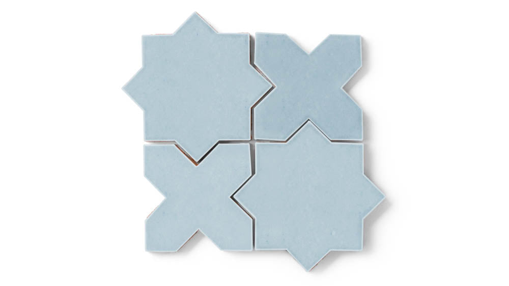 Star & Cross Original Ceramic Tile in Crater Lake Gloss