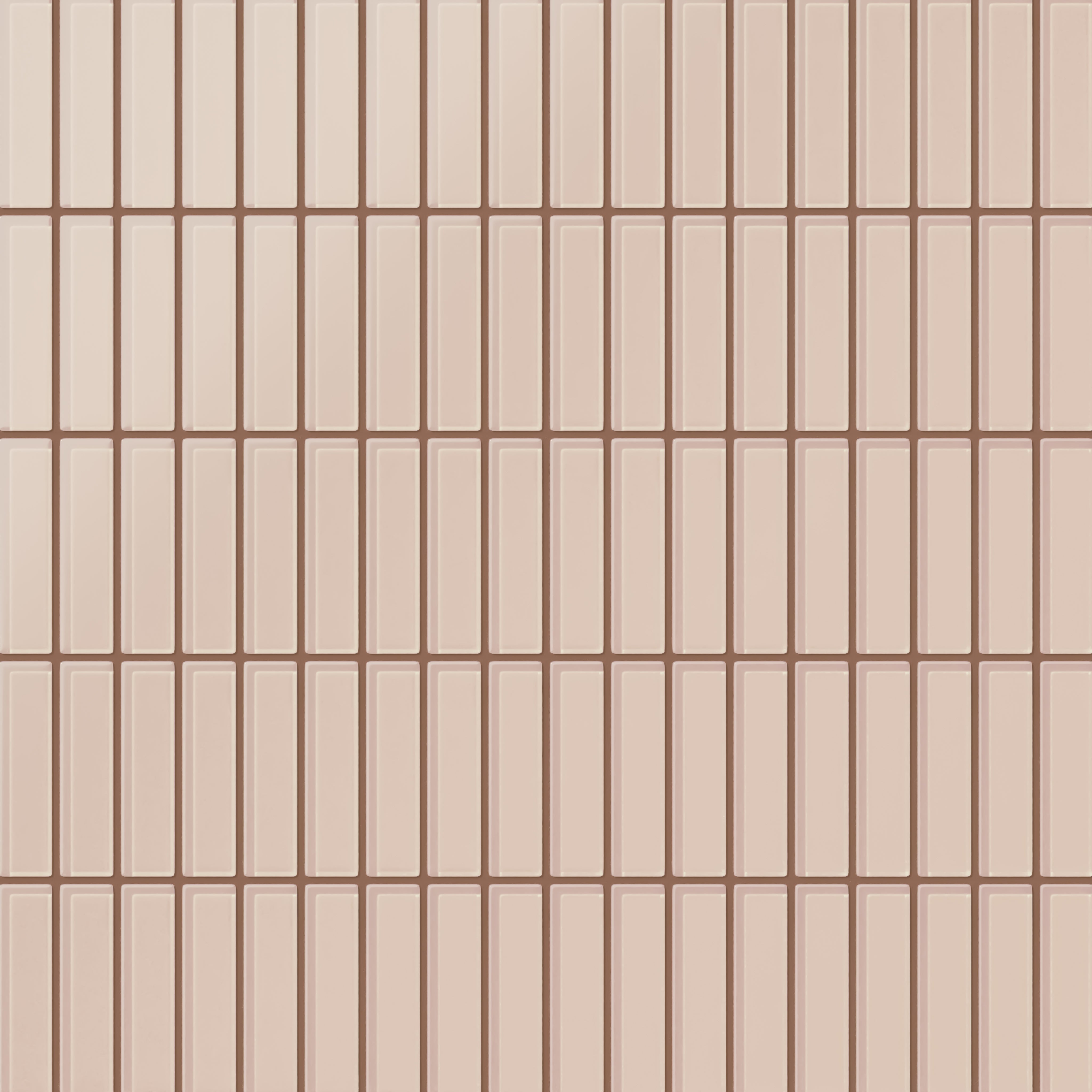 1x4 Straight Set Sheeted Glass Mosaic Tile in Rosy Finch Matte
