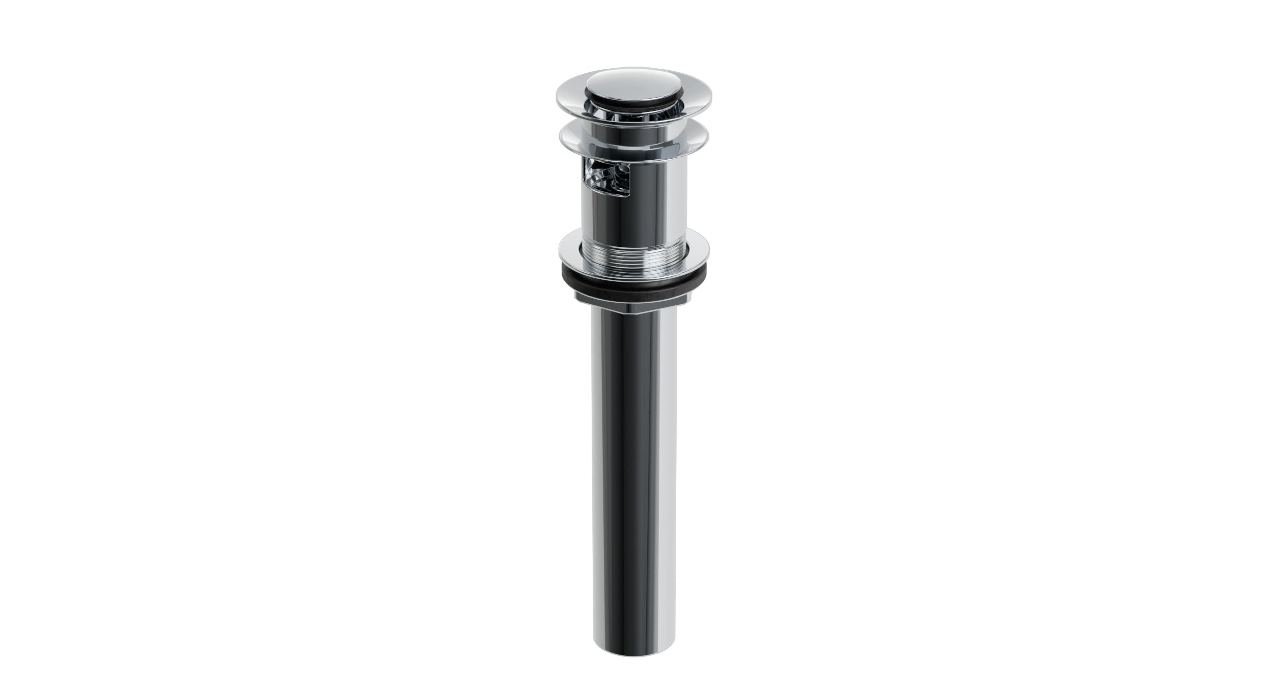Lavatory Faucet Soft Touch Drain with Overflow in Polished Chrome