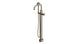 Emerson One Handle Floor Mount Squaretop Bath Trim with Hand Shower and Defined Cross Handle in Polished Nickel