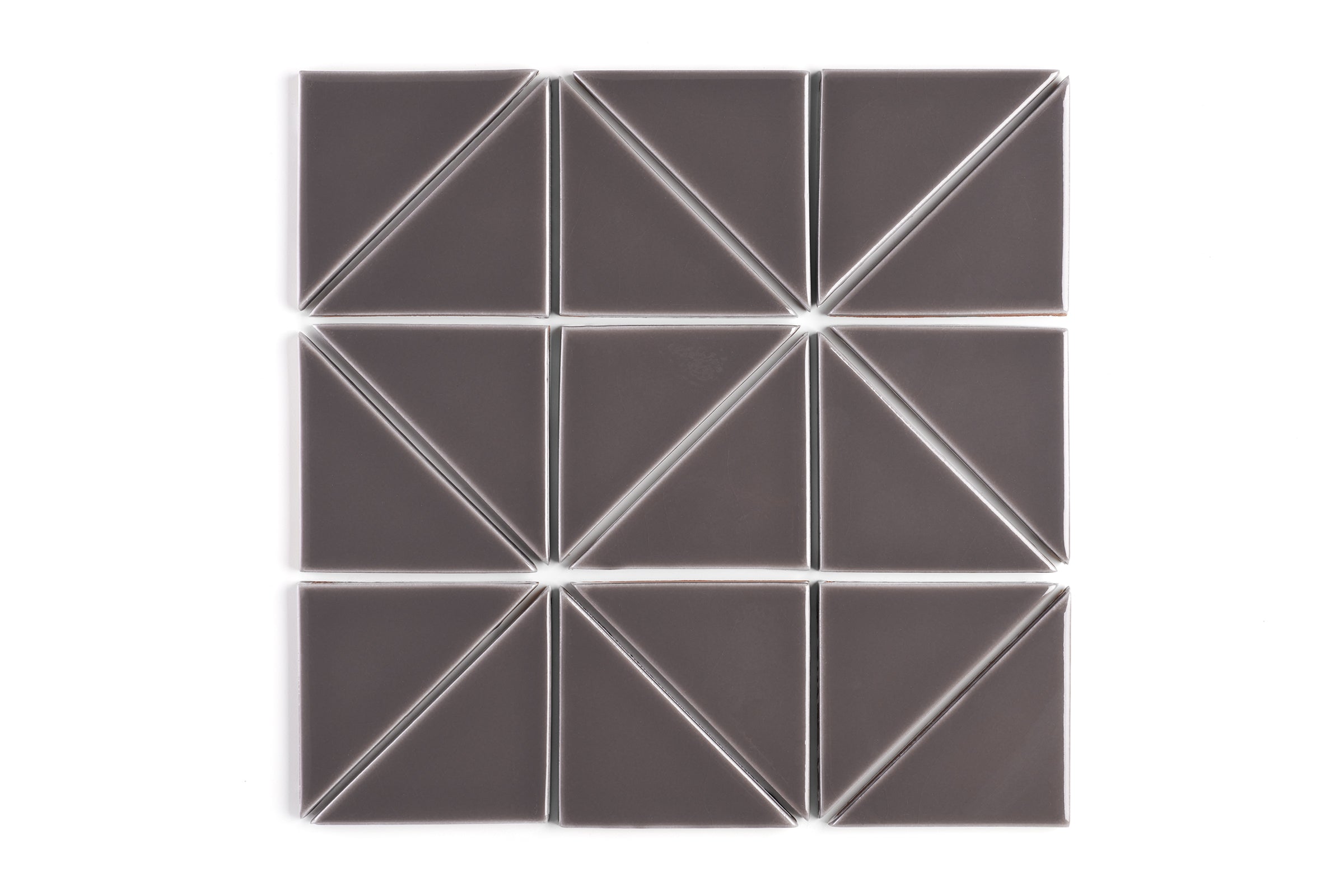 4" Triangle Original Ceramic Tile in Kalamata Gloss