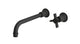 Emerson One Handle Wall Mount 10" Lavatory Faucet with Defined Cross Handle in Matte Black